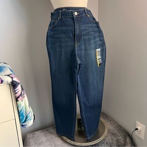 No Boundaries 13 High Rise Mom Blue Ankle Jeans Dark Wash